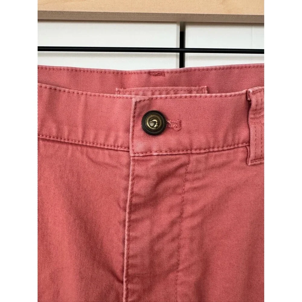 Duck Head Men's Harbor Performance Red Flat-Front Chino Shorts - Size 34 Waist